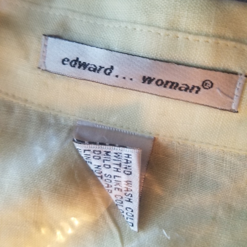 100% Linen Plus Size Button Down Blouse - image 6